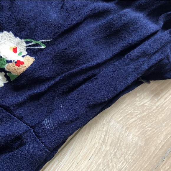 Zara Trafaluc Collection Floral Slit Dress in Navy - Picture 12 of 12